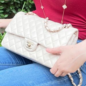 *RARE* Chanel Classic Double Flap in iridescent Pink
